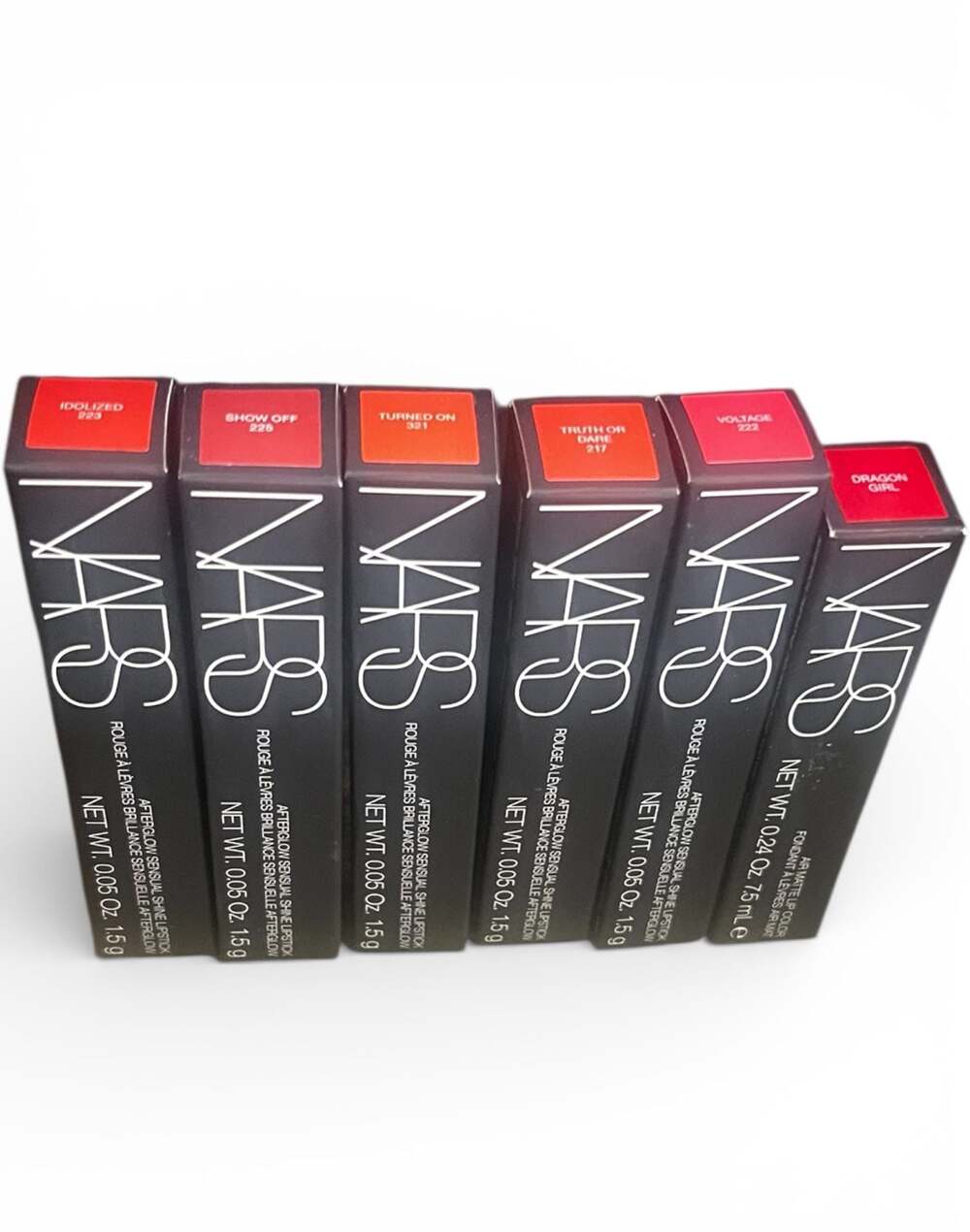NARSAfterglow LipBalm in 5 shades to pick from and 1 NARS power matte lipstick!